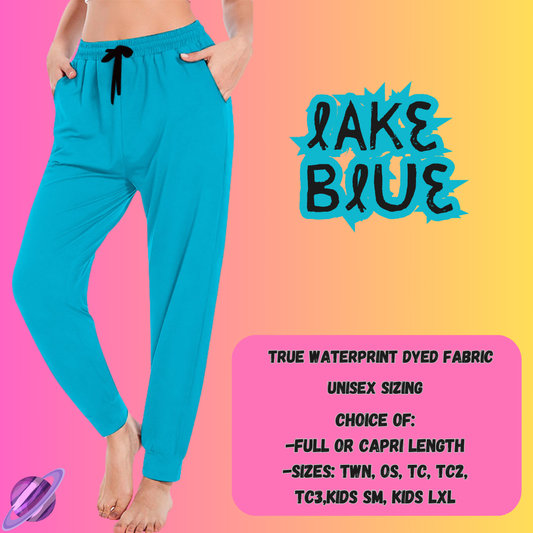 SOLID LAKE BLUE- SOLID RUN - JOGGER /CAPRI PREORDER CLOSING 8/16