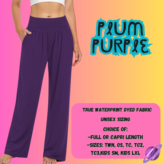 SOLID PLUM PURPLE - SOLID RUN - LOUNGER/CAPRI PREORDER CLOSING 8/16