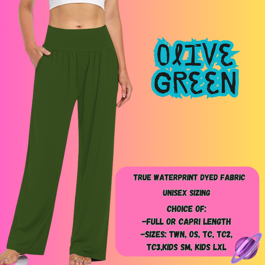 SOLID OLIVE GREEN - SOLID RUN - LOUNGER/CAPRI PREORDER CLOSING 8/16