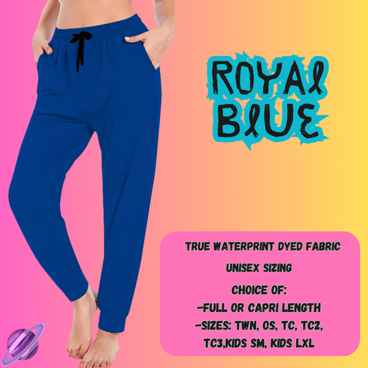 SOLID ROYAL BLUE- SOLID RUN - JOGGER /CAPRI PREORDER CLOSING 8/16