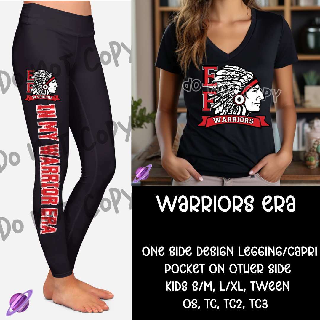 WARRIORS - ONE SIDED DESIGN - LEGGING/CAPRI PREORDER CLOSING 8/16