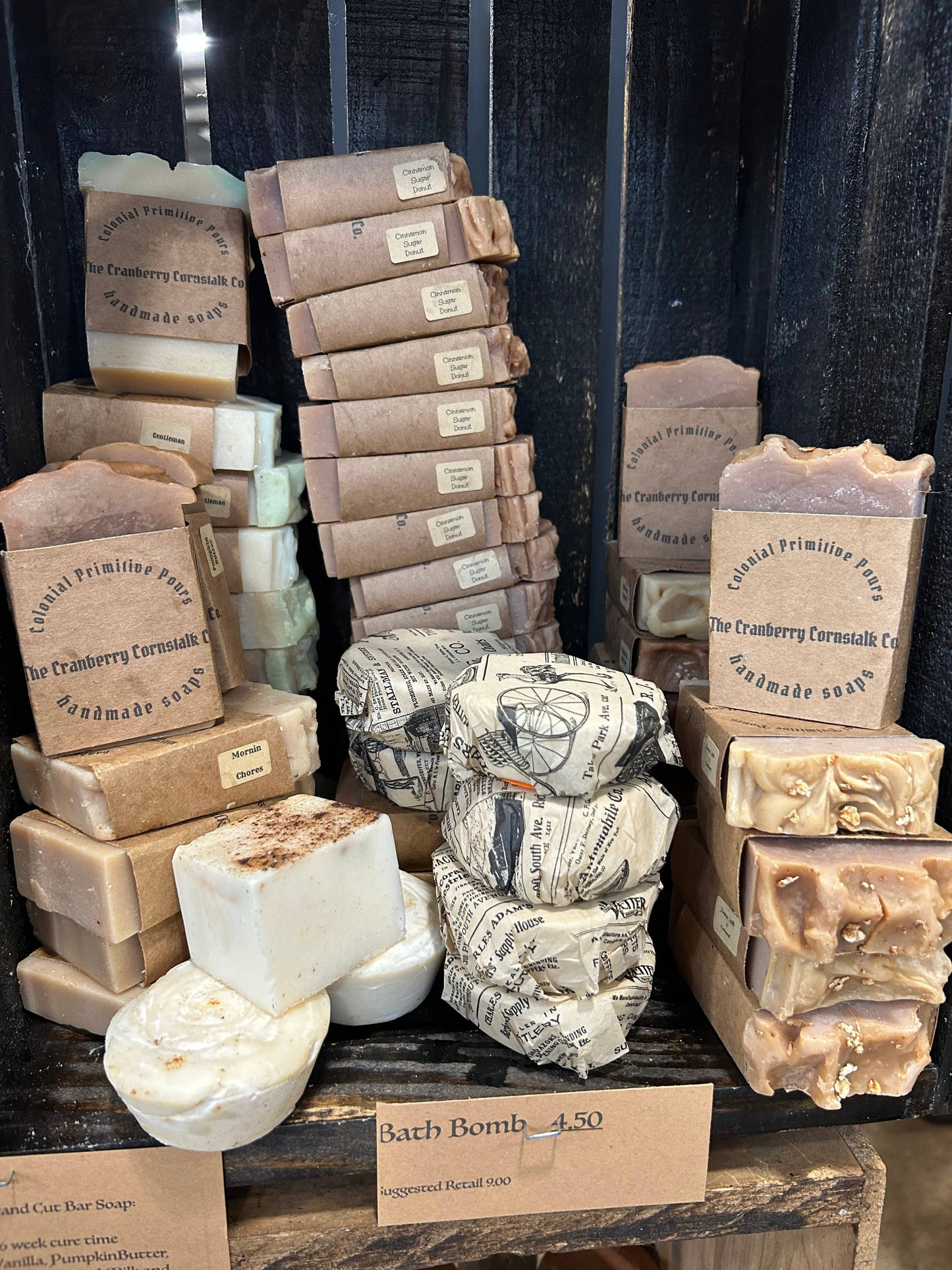 Natural Bath Bar Soaps Primitive Decor: Oatmeal Milk and Honey