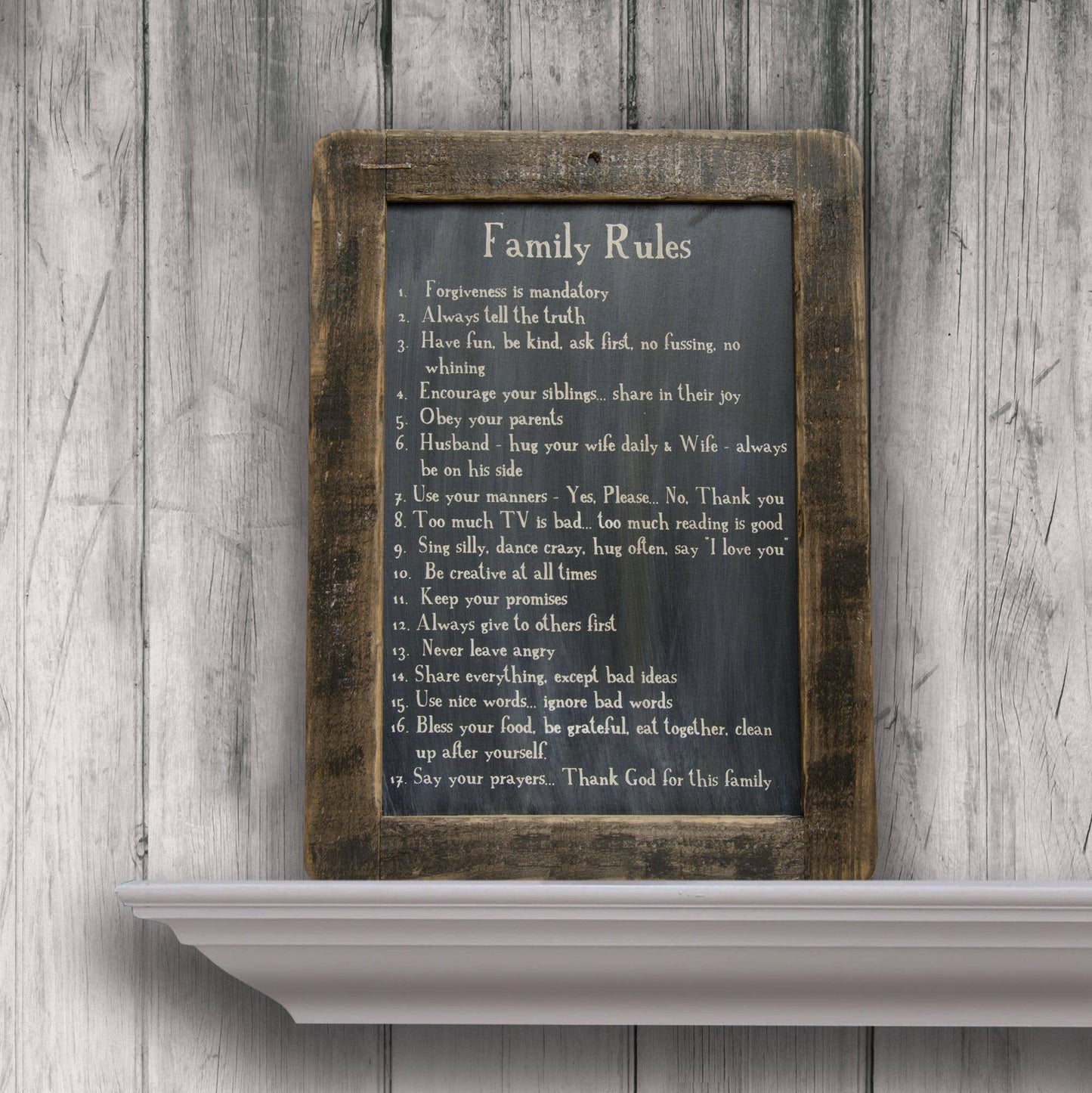 Family Rules Blackboard