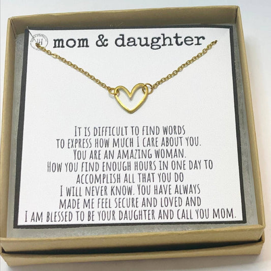 Mom & Daughter necklace: Gold