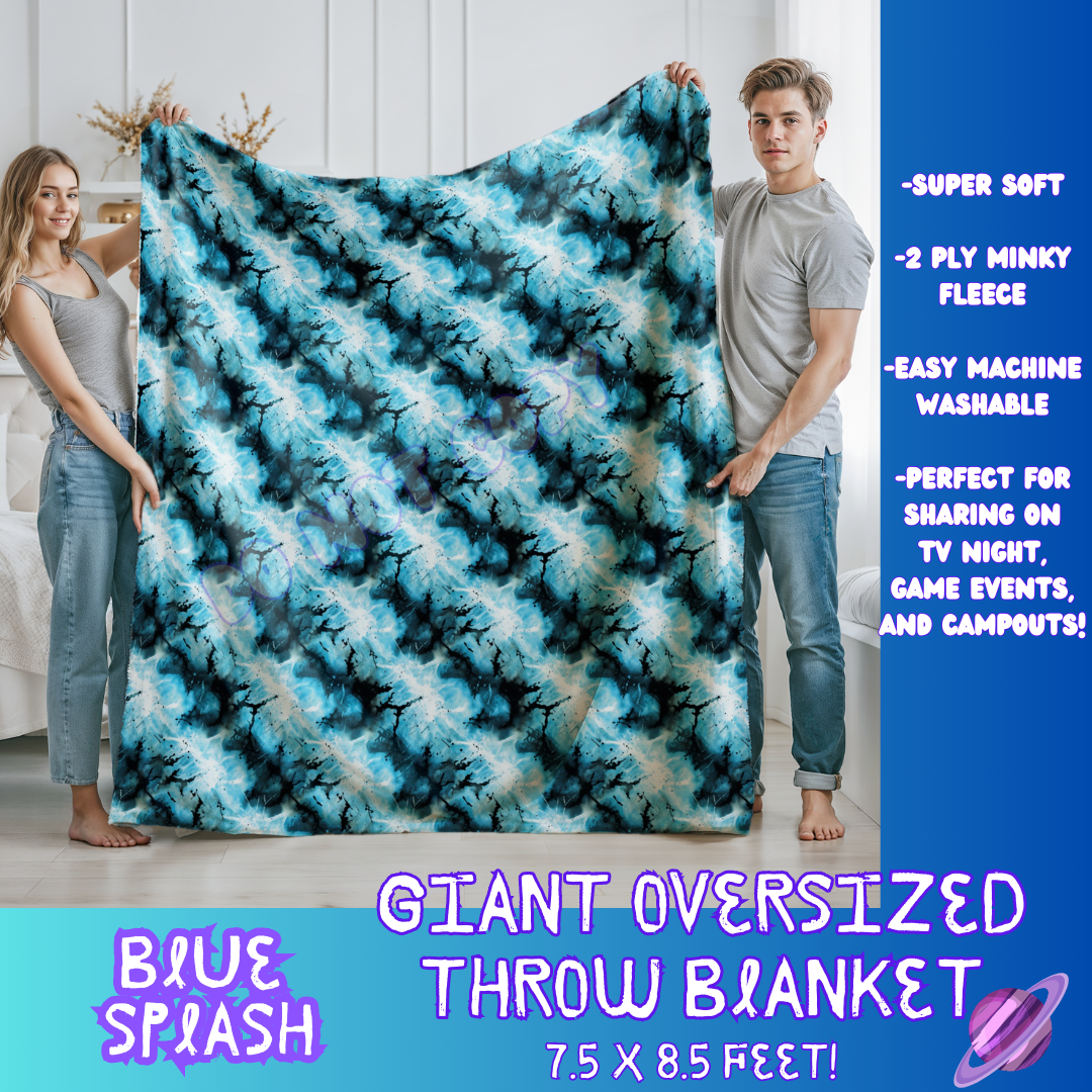 BLUE SPLASH- GIANT SHAREABLE THROW BLANKETS ROUND 7 -PREORDER CLOSING 8/18