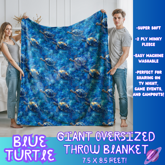 BLUE TURTLE- GIANT SHAREABLE THROW BLANKETS ROUND 7 -PREORDER CLOSING 8/18