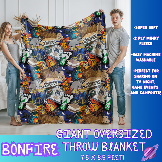 BONFIRE- GIANT SHAREABLE THROW BLANKETS ROUND 7 -PREORDER CLOSING 8/18