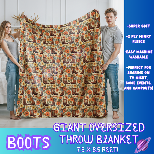 BOOTS- GIANT SHAREABLE THROW BLANKETS ROUND 7 -PREORDER CLOSING 8/18