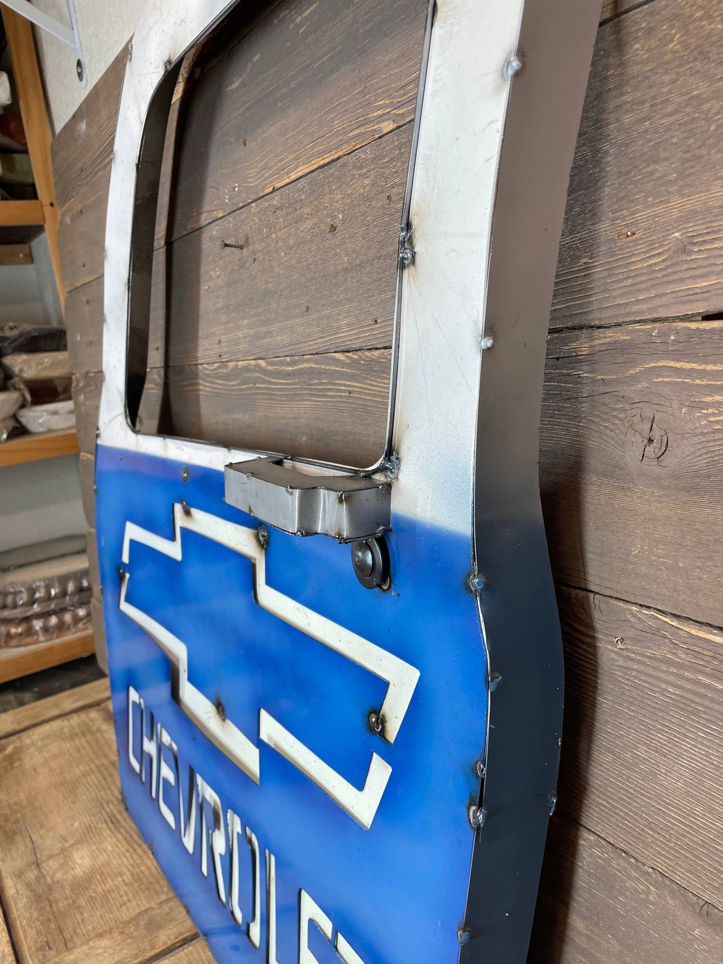 Chevrolet Wall Metal Sign-Truck Door