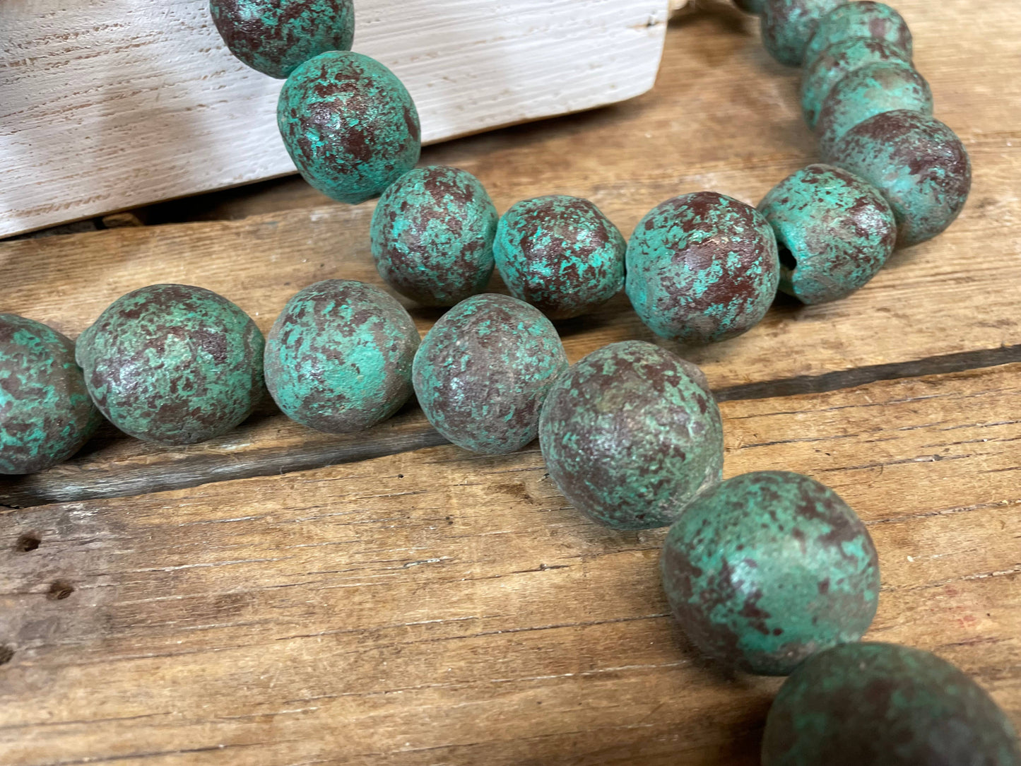 Farmhouse Clay Loop Beads -12 in-Turquoise