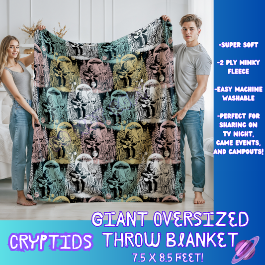 CRYPTIDS- GIANT SHAREABLE THROW BLANKETS ROUND 7 -PREORDER CLOSING 8/18