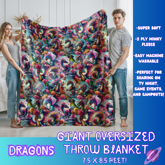 DRAGONS- GIANT SHAREABLE THROW BLANKETS ROUND 7 -PREORDER CLOSING 8/18
