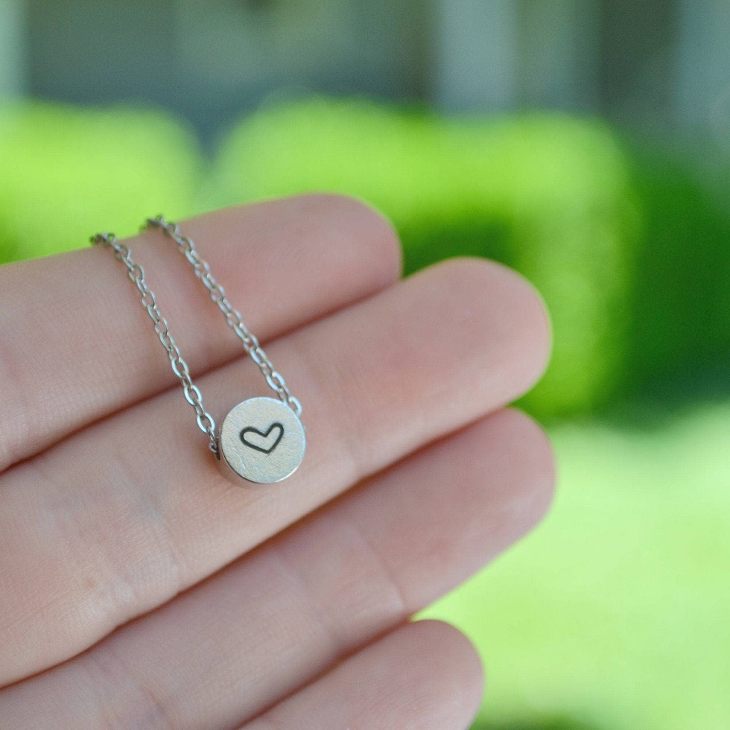 Loss of loved one remembrance necklace, Keepsake gift: Silver / Necklace & Card Only