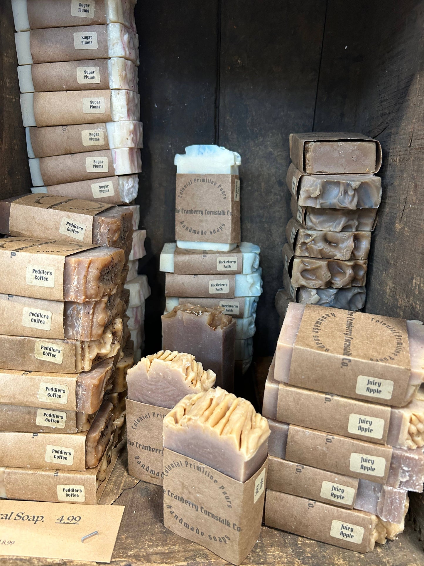 Natural Bath Bar Soaps Primitive Decor: Oatmeal Milk and Honey