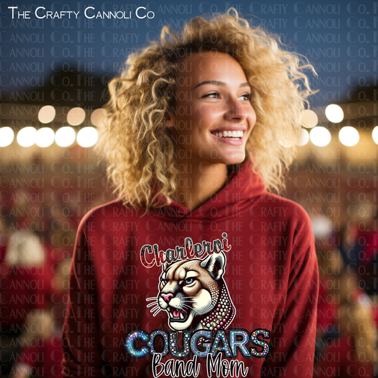 Cougar Band Mom Faux Blng