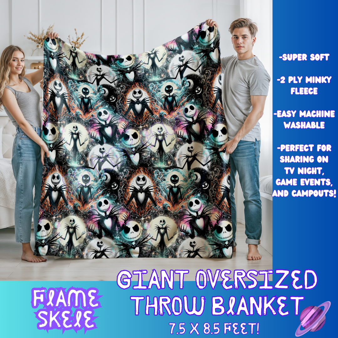 FLAME SKELE- GIANT SHAREABLE THROW BLANKETS ROUND 7 -PREORDER CLOSING 8/18
