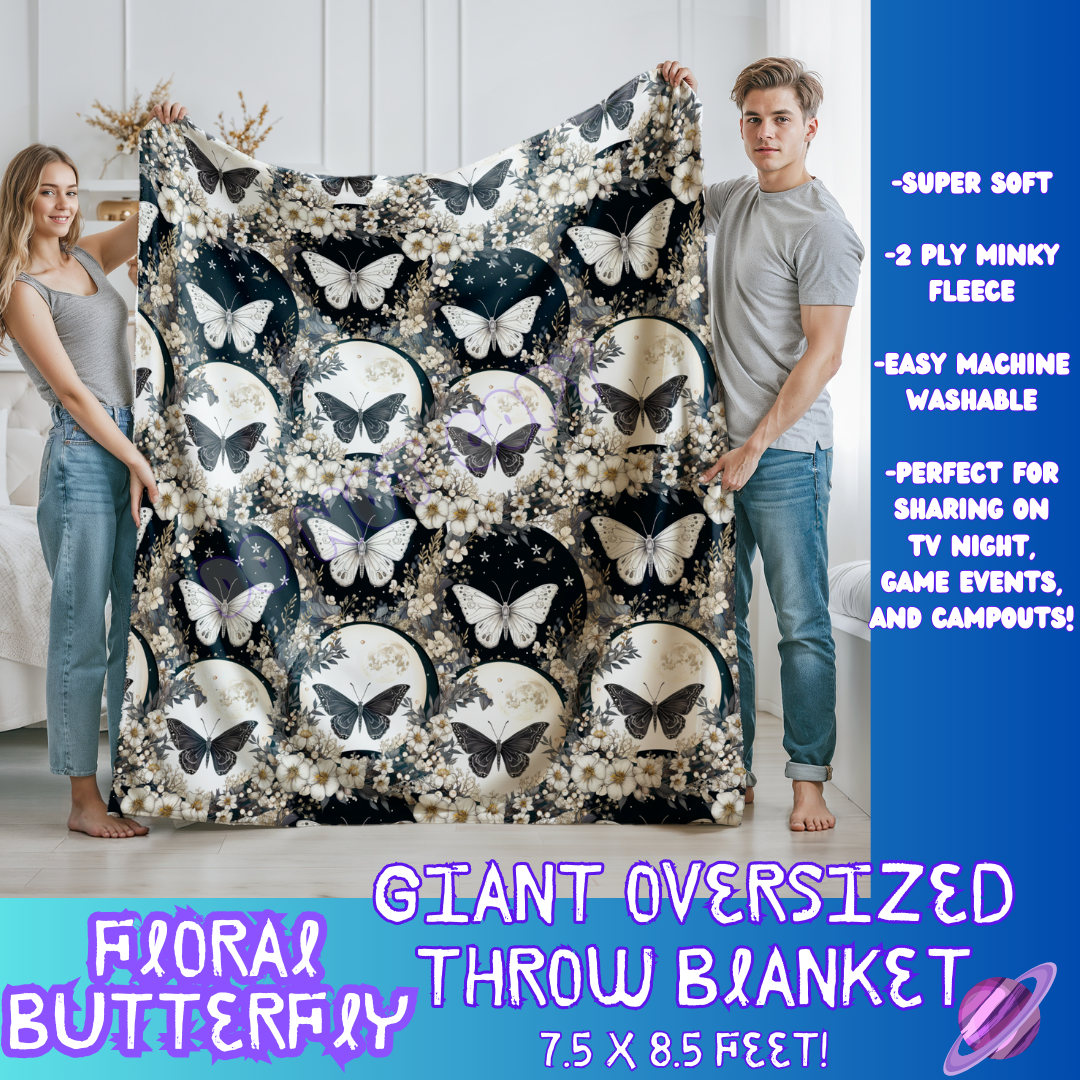 FLORAL BUTTERFLY- GIANT SHAREABLE THROW BLANKETS ROUND 7 -PREORDER CLOSING 8/18