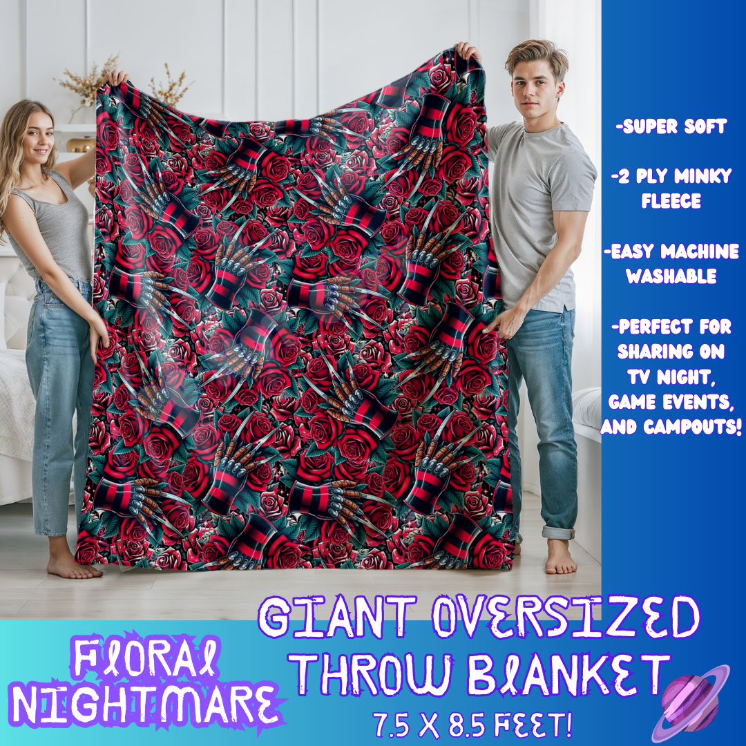 FLORAL NIGHTMARE- GIANT SHAREABLE THROW BLANKETS ROUND 7 -PREORDER CLOSING 8/18