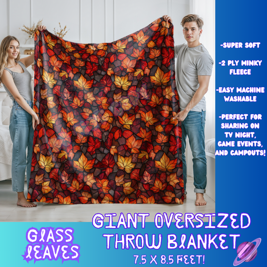 GLASS LEAVES- GIANT SHAREABLE THROW BLANKETS ROUND 7 -PREORDER CLOSING 8/18