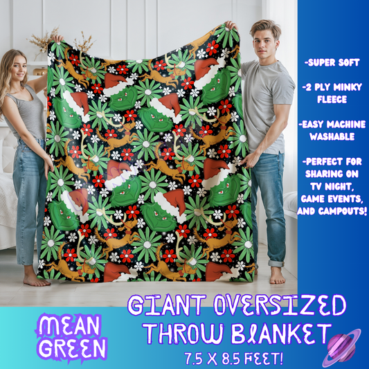 MEAN GREEN- GIANT SHAREABLE THROW BLANKETS ROUND 7 -PREORDER CLOSING 8/18