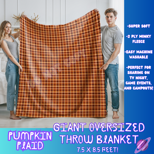 PUMPKIN PLAID- GIANT SHAREABLE THROW BLANKETS ROUND 7 -PREORDER CLOSING 8/18