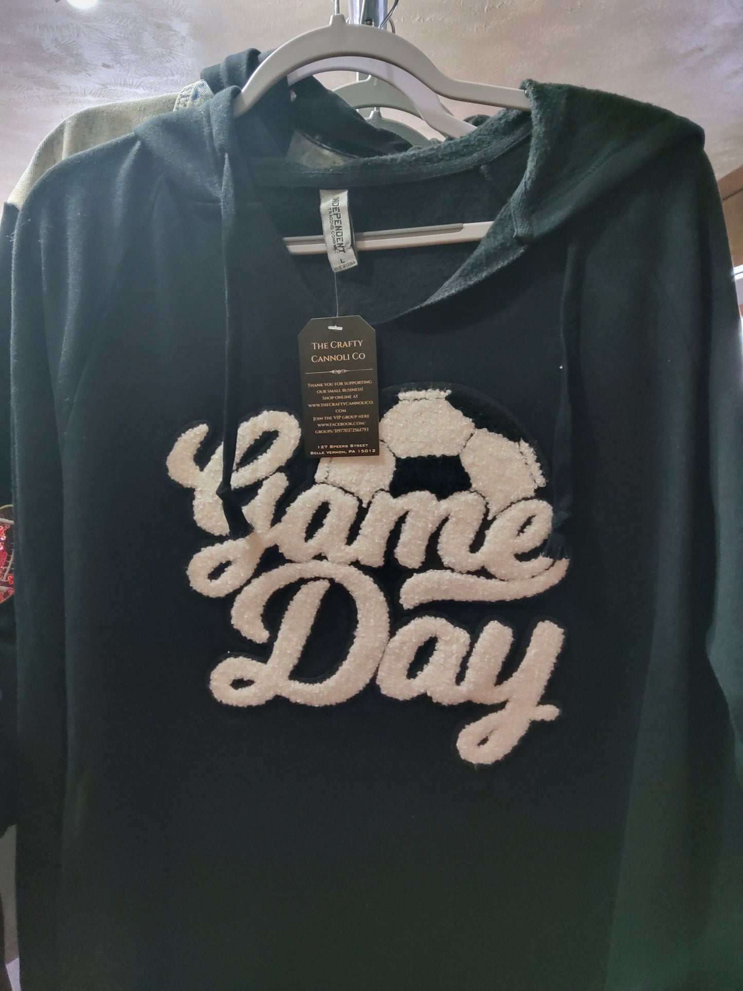 Soccer Game Day Swoop Neck Hoodie