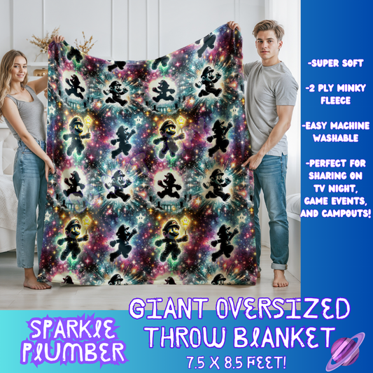 SPARKLE PLUMBER- GIANT SHAREABLE THROW BLANKETS ROUND 7 -PREORDER CLOSING 8/18