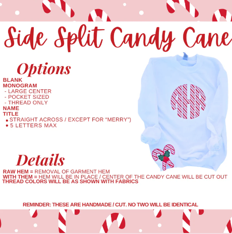 Candy Cane Title Side Bows