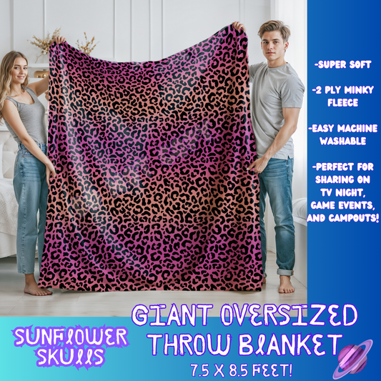 SUNSET LEOPARD- GIANT SHAREABLE THROW BLANKETS ROUND 7 -PREORDER CLOSING 8/18