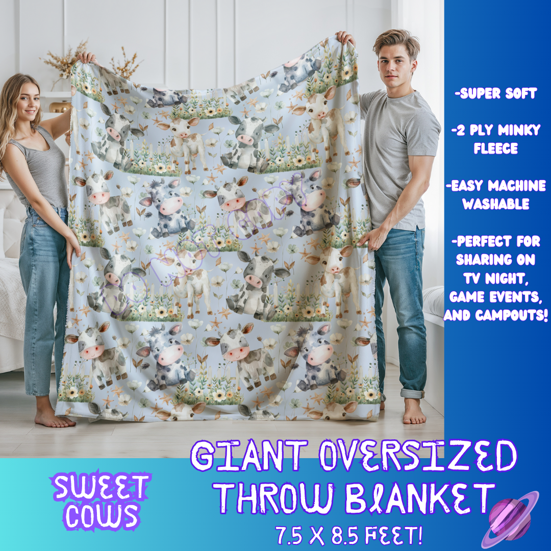 SWEET COWS- GIANT SHAREABLE THROW BLANKETS ROUND 7 -PREORDER CLOSING 8/18