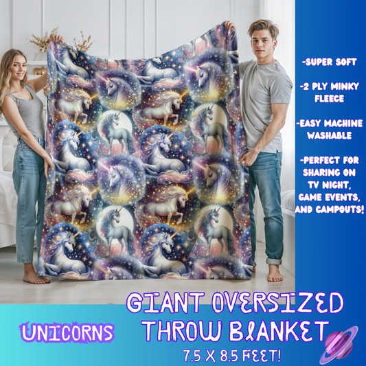UNICORNS- GIANT SHAREABLE THROW BLANKETS ROUND 7 -PREORDER CLOSING 8/18
