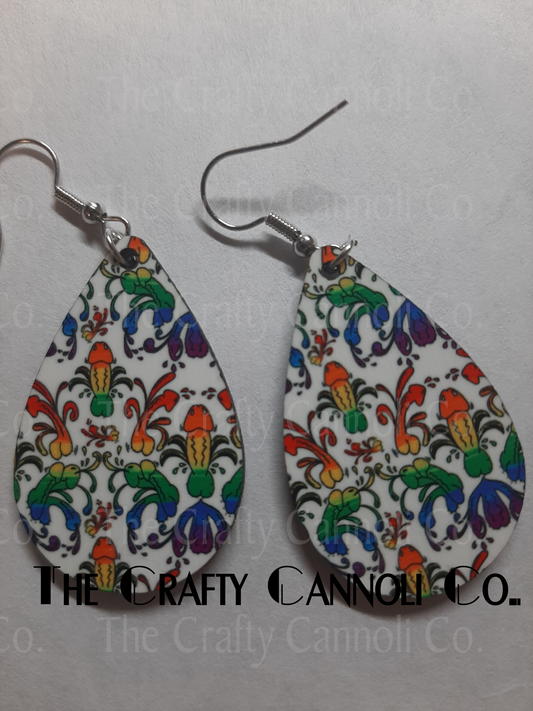 Gag Gift Earring Rainbow