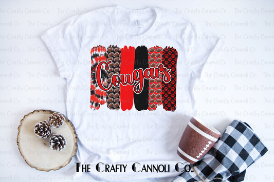 Cougar Brush Strokes Football