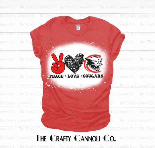 Peace Love Cougars Cheer