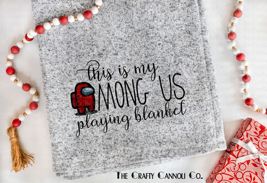 Gray Sweater Fleece Blanket