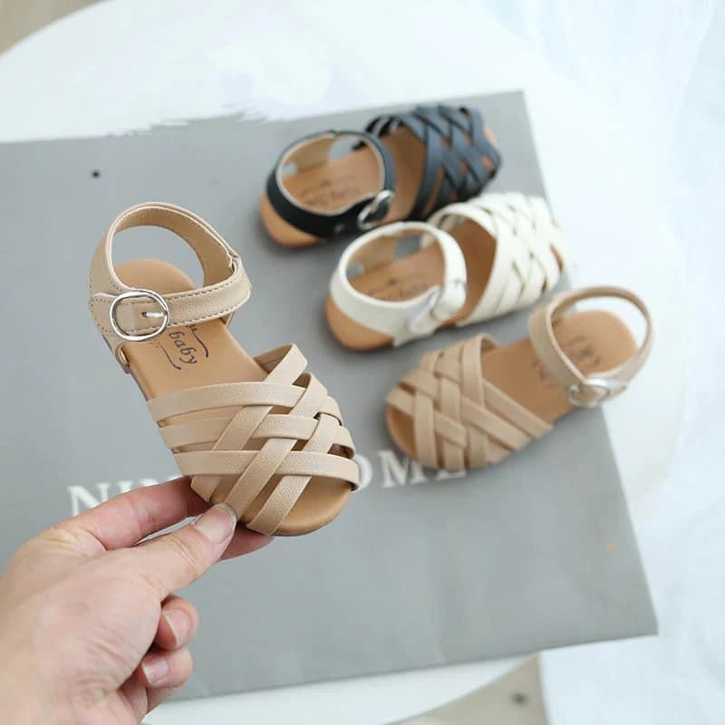 Weave Cross Strap Sandals
