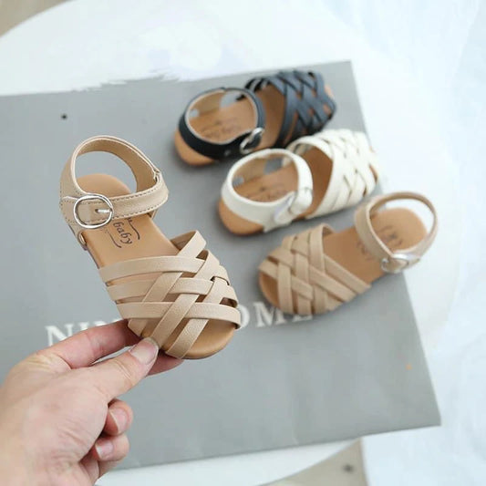 Weave Cross Strap Sandals