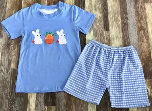 Boys Blue Bunny Checks